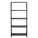 Boekenkast 4 Schappen Gerecycleerd Teak Zwart - Boekenkast - J-Line - livinglovely.nl