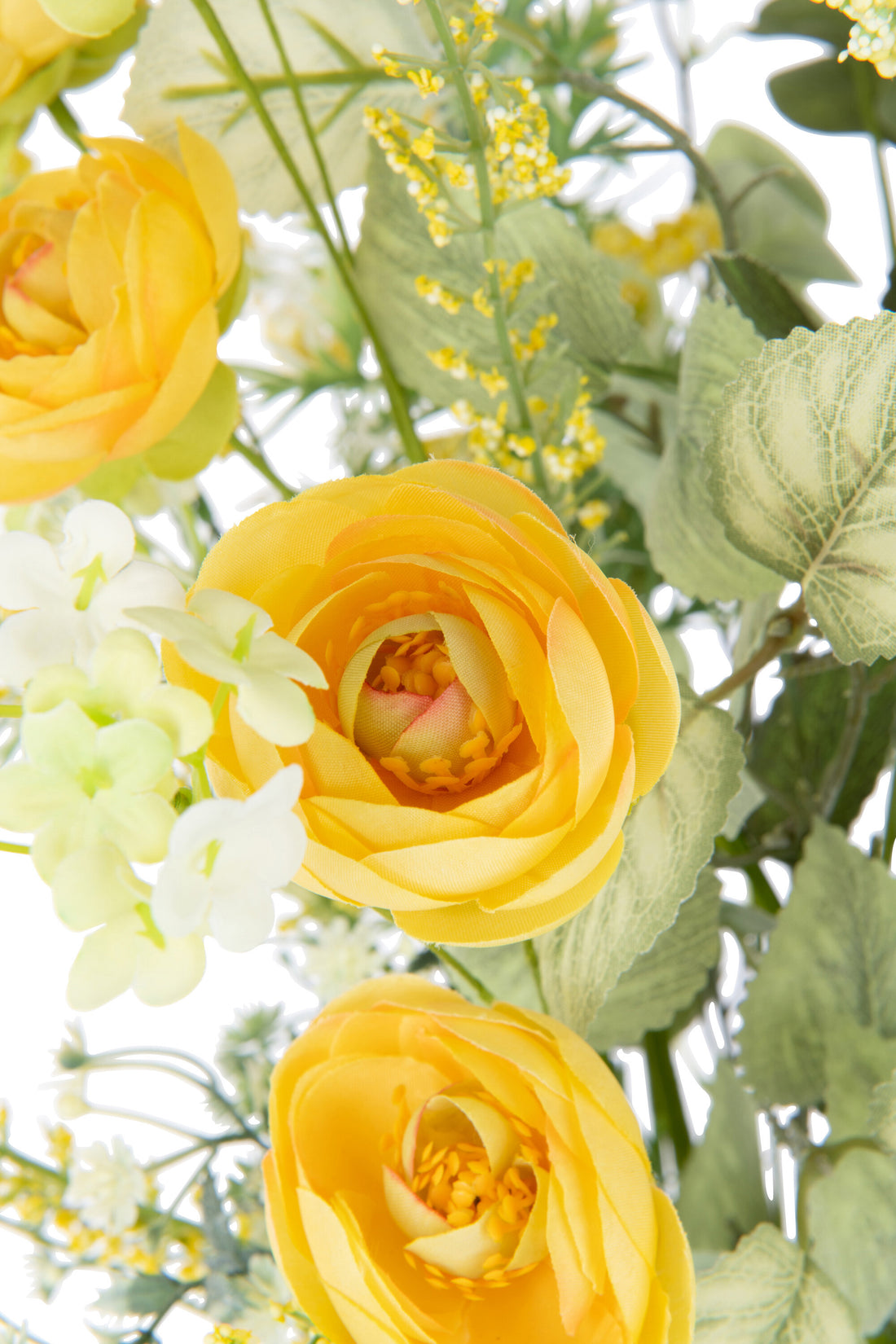 Bouquet Mix Flowers Artificial Yellow - Kunstbloem - J-Line - livinglovely.nl