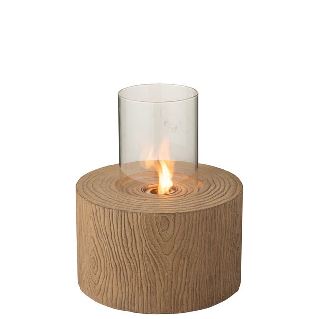 Buitenhaard Trunk Rond Hoog Bruin J-Line - Buitenhaard - J-Line - livinglovely.nl
