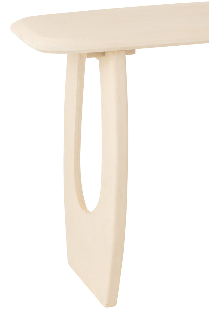 Console Mark Mangohout Wit - Sidetable - J-Line - livinglovely.nl