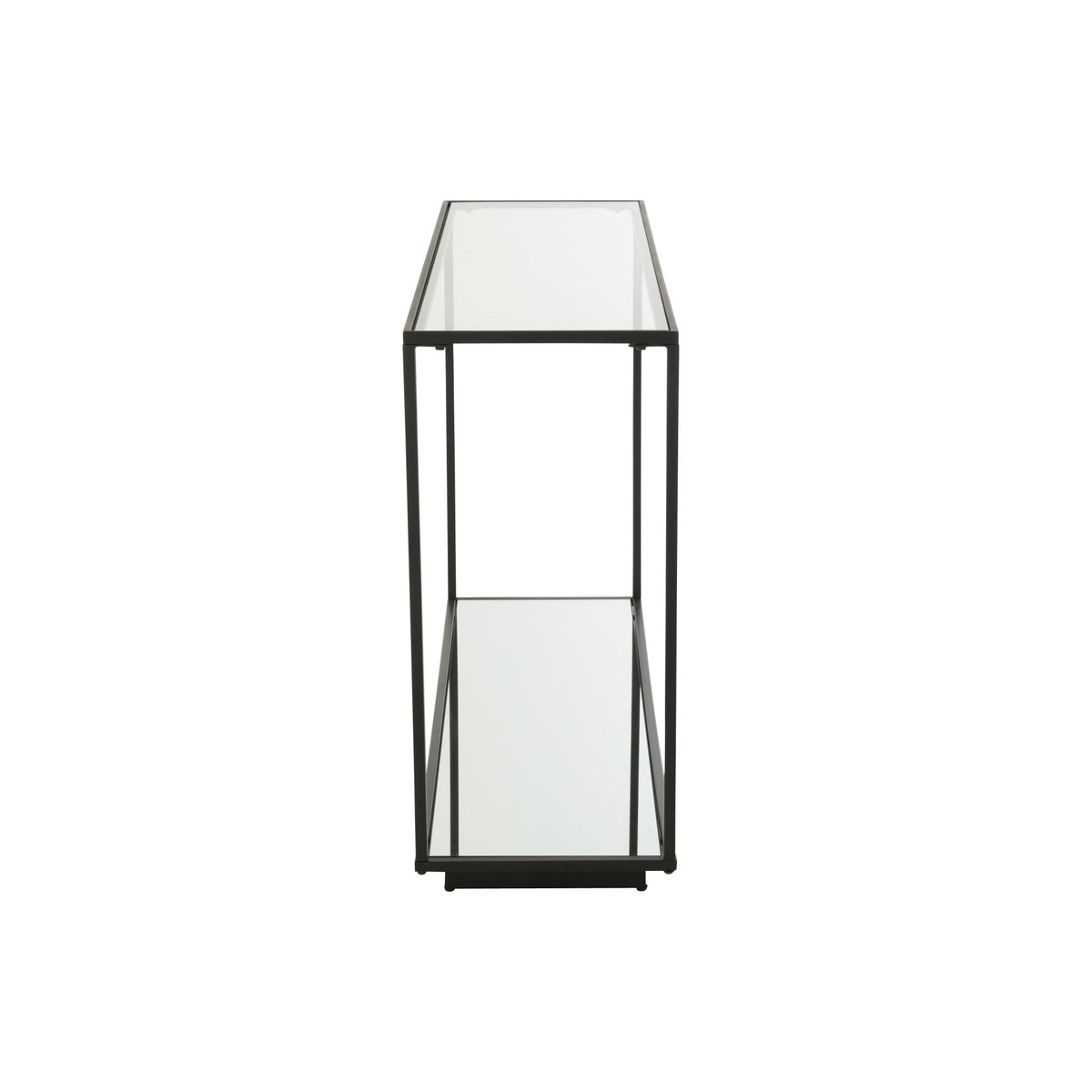 Konsolbord i metal/glas, sort, J-Line