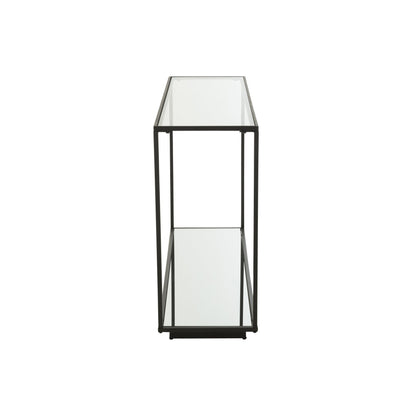 Konsolbord i metal/glas, sort, J-Line