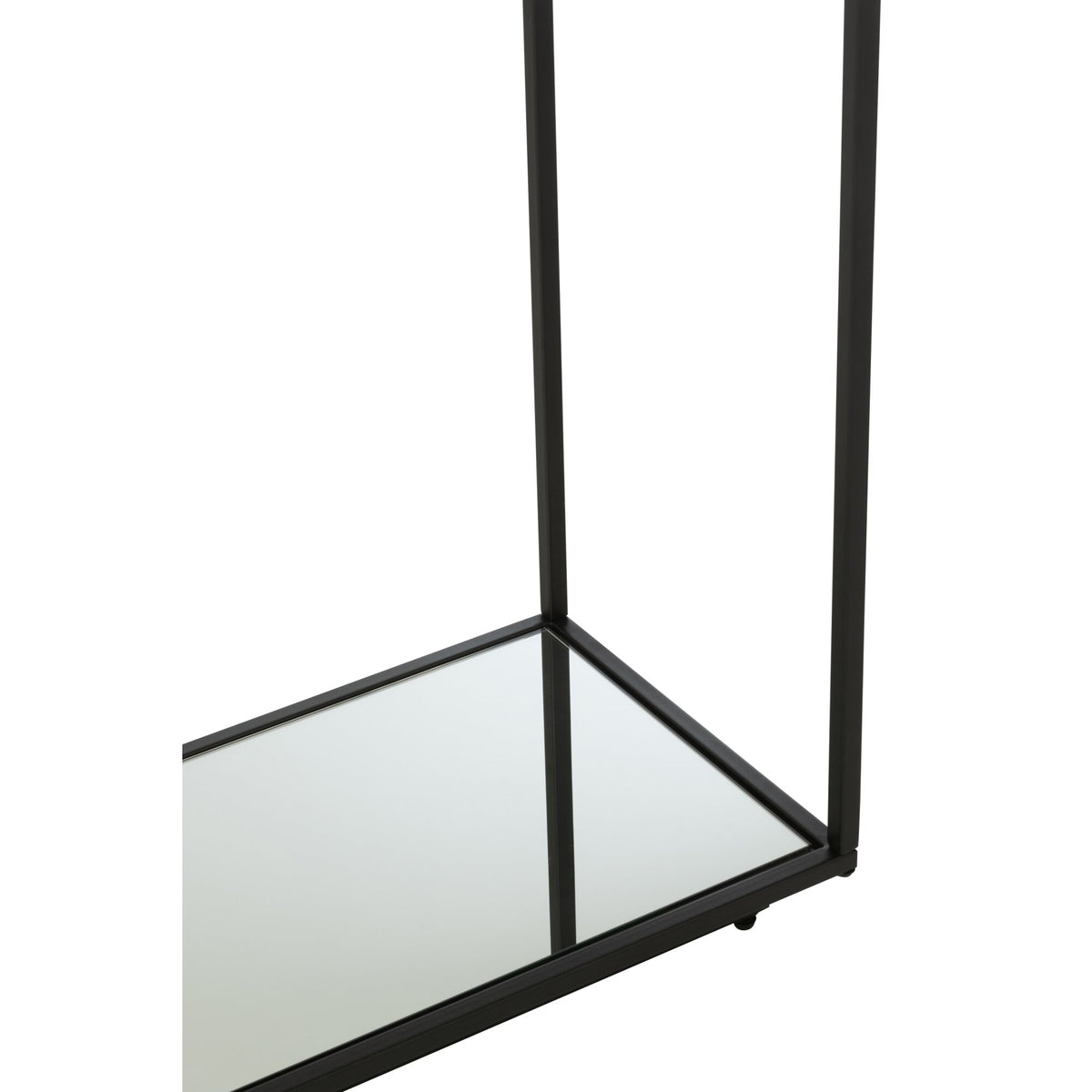 Konsolbord i metal/glas, sort, J-Line