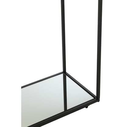 Konsolbord i metal/glas, sort, J-Line