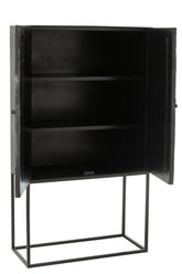Cupboard Shanil Wood/Iron Black - - J-Line - livinglovely.nl