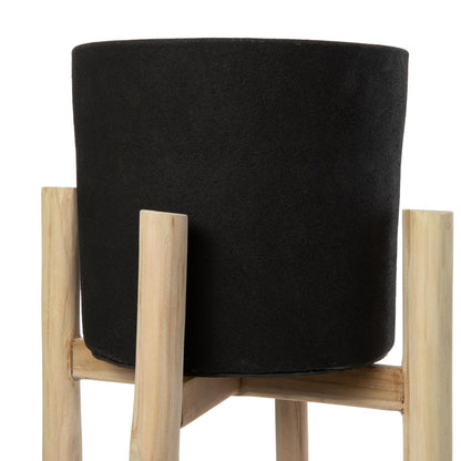 De Charcoal Hoge Plantenbak - Zwart - Large - Pot - Bazar Bizar - livinglovely.nl
