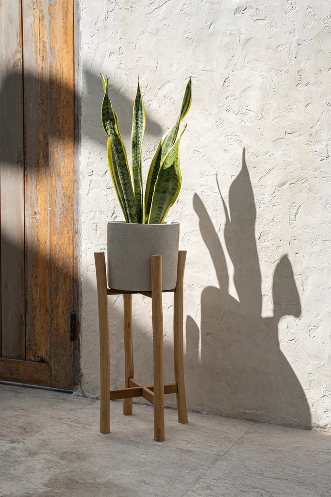 De Charcoal Hoge Plantenbak - Zwart - Large - Pot - Bazar Bizar - livinglovely.nl