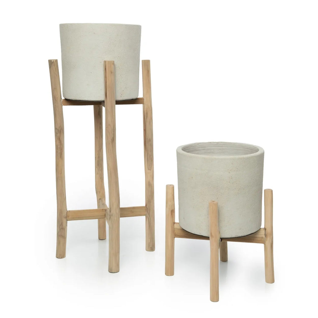 De Charcoal Hoge Plantenbak - Zwart - Large - Pot - Bazar Bizar - livinglovely.nl