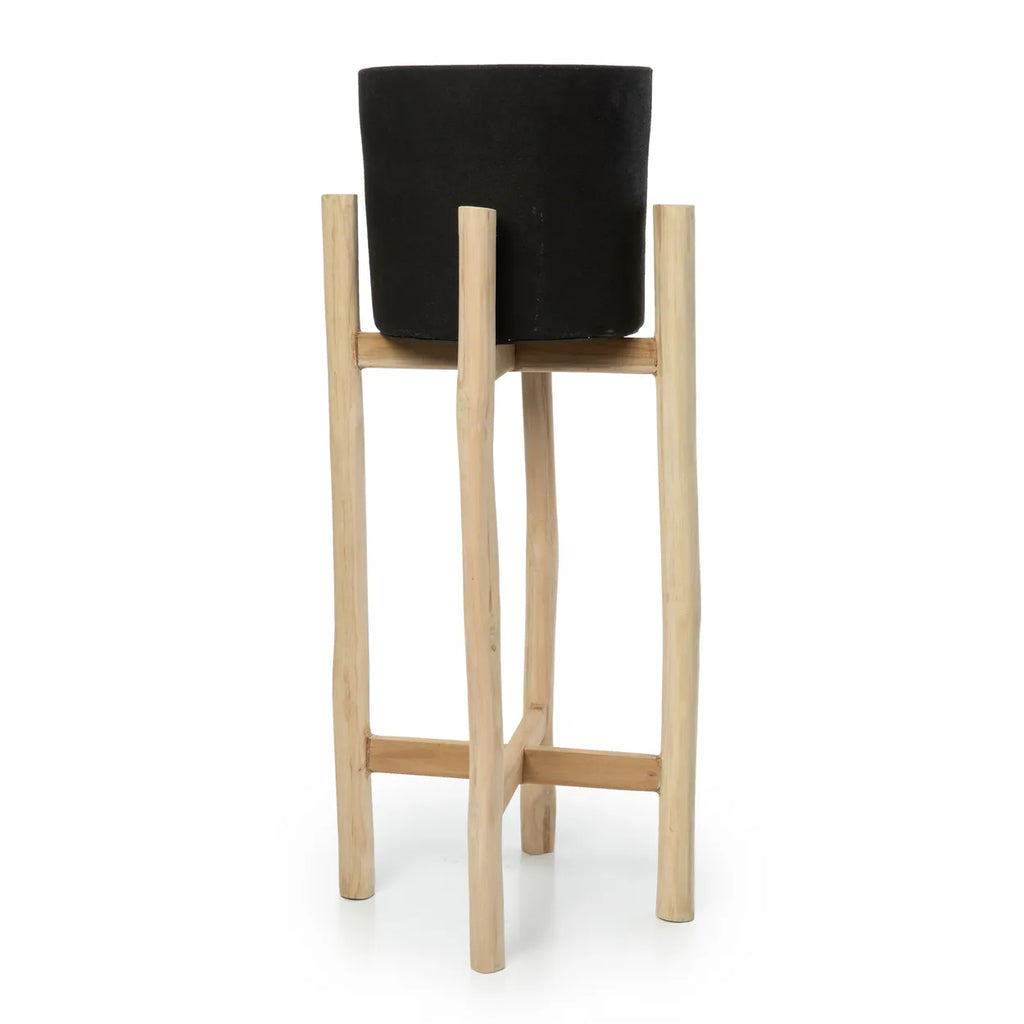 De Charcoal Hoge Plantenbak - Zwart - Large - Pot - Bazar Bizar - livinglovely.nl