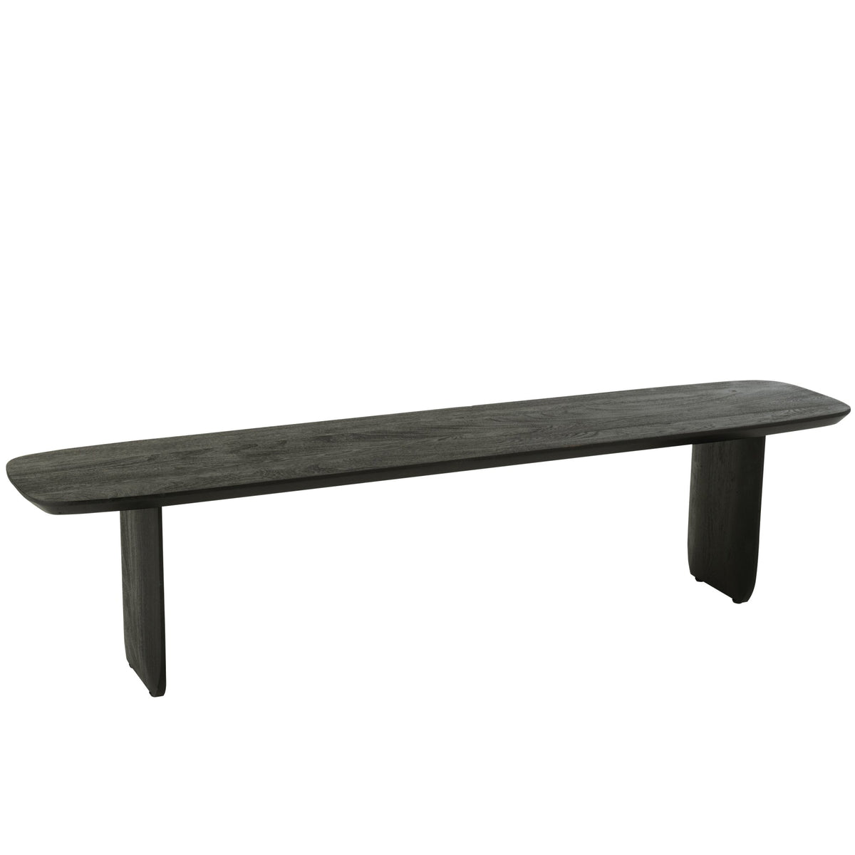 Spisebænk i akacietræ, sort, 190 cm, J-Line