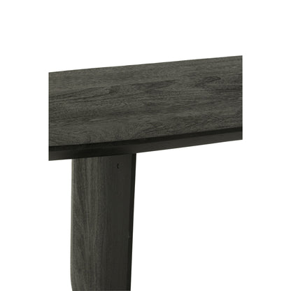 Spisebænk i akacietræ, sort, 190 cm, J-Line
