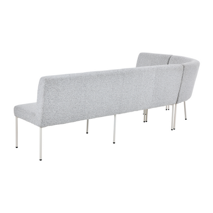 Riff eetkamerbank hoekelement van Starfurn met zachte beige bekleding