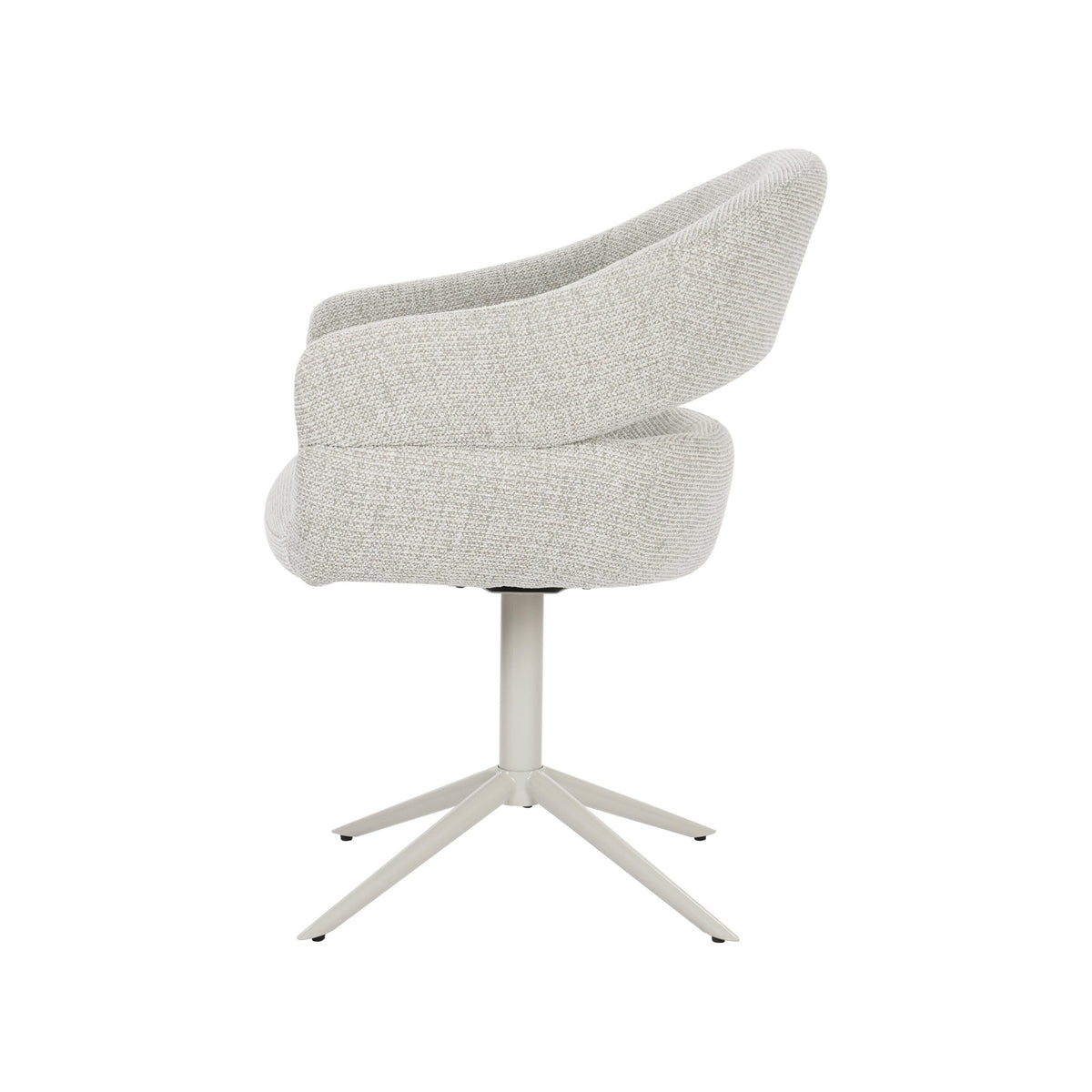 Eetkamerstoel Lily Beige van Starfurn met afgeronde rugleuning