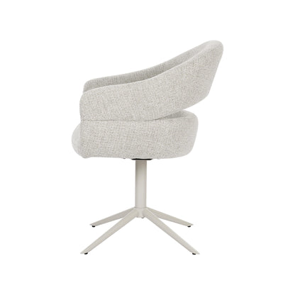 Eetkamerstoel Lily Beige van Starfurn met afgeronde rugleuning