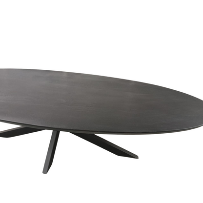 Eettafel Brandy Zwart 210 cm van Starfurn met ruimte voor veel gasten