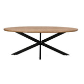 Ovale eettafel Jesper mangohout Pecan 240cm van Livingfurn