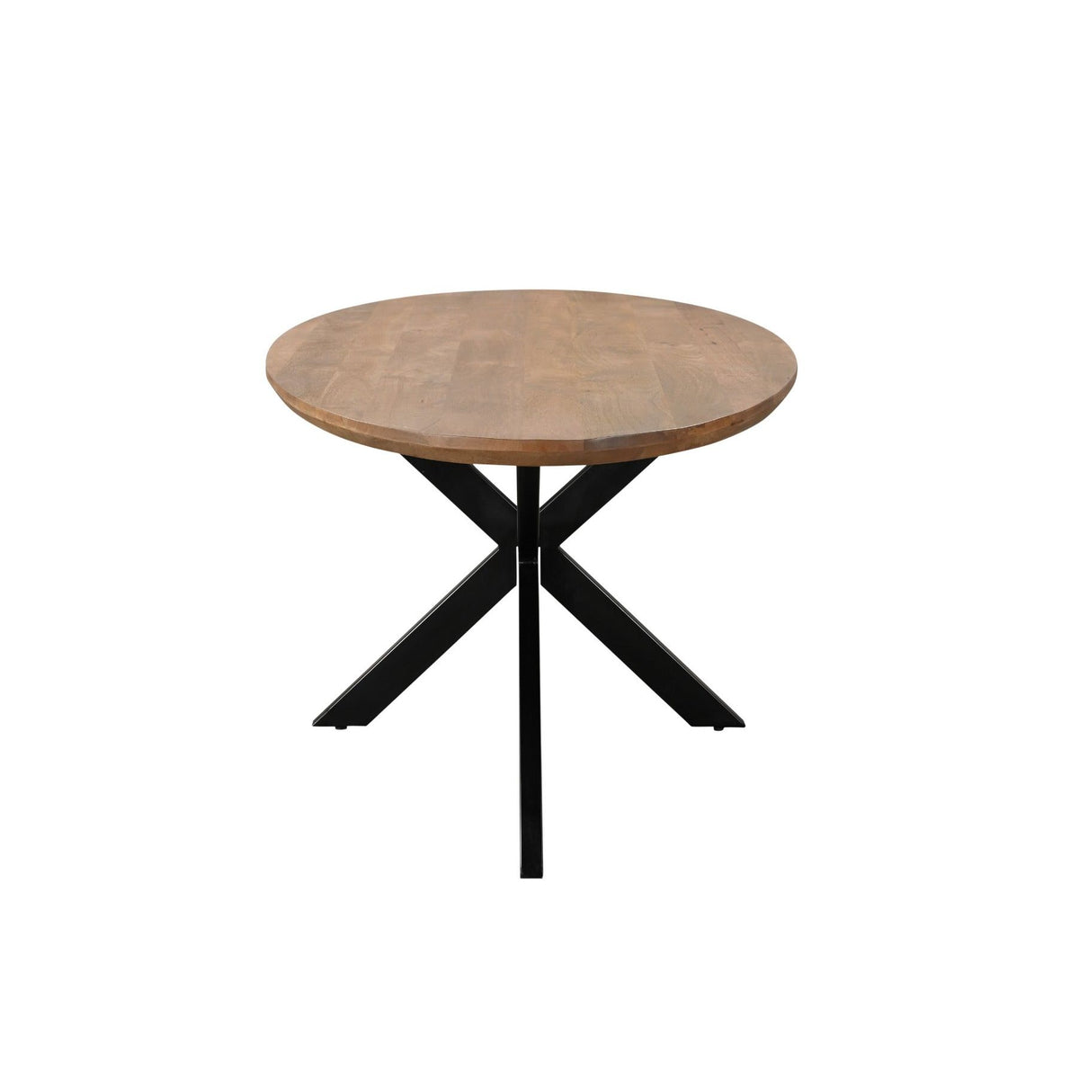 Eettafel Jesper Pecan 240cm van de kopse kant gezien