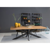 Eettafel Nairobi Tree Top 240cm in Naturel, detail van het blad