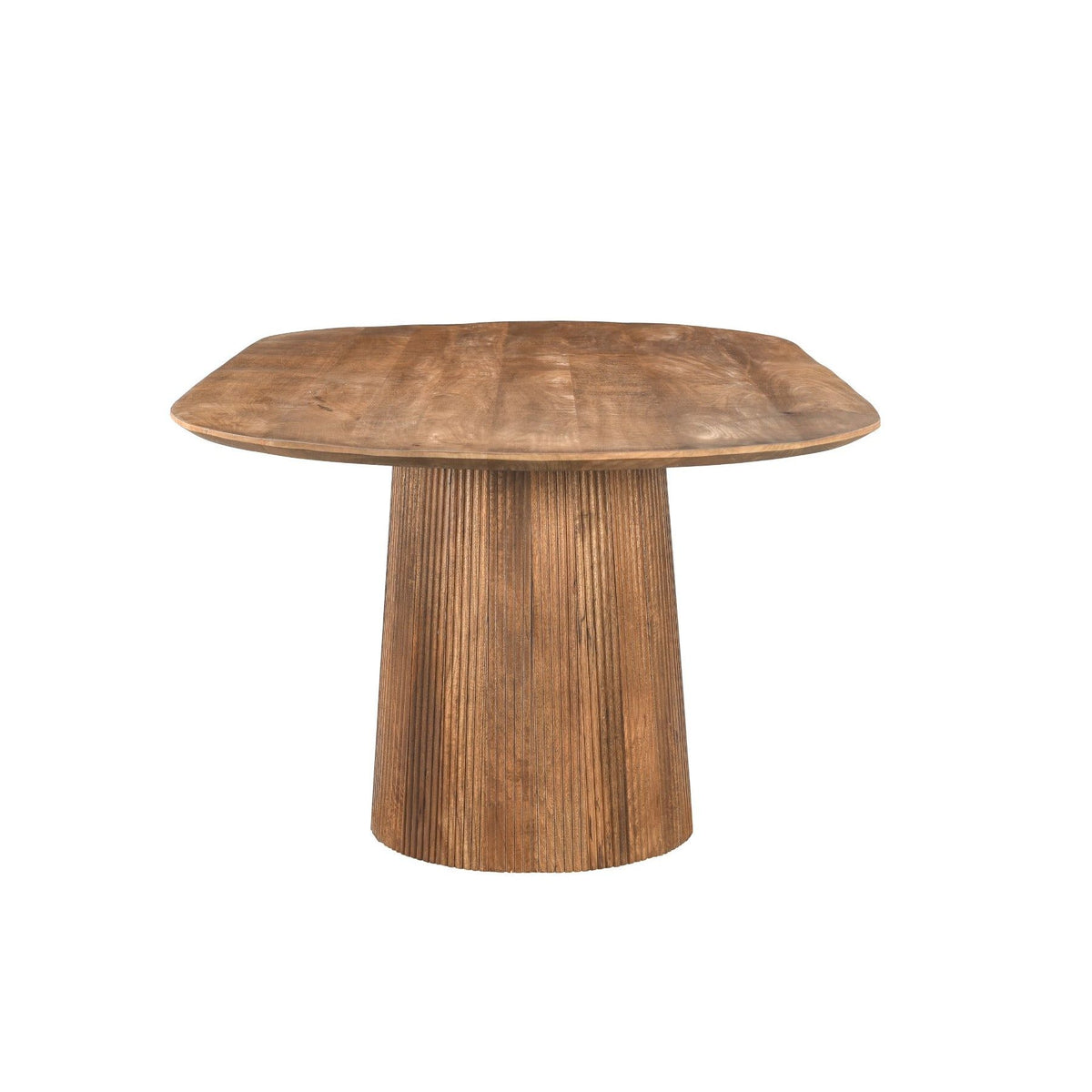 Salvator eettafel van 300 cm schuin van boven met ovaal mangohouten blad