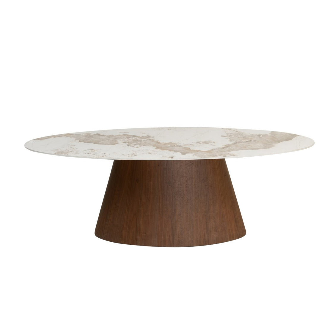 Ellipse Eettafel Keramiek Marmer 220cm - Pole To Pole - Eetkamertafel - Pole To Pole - livinglovely.nl