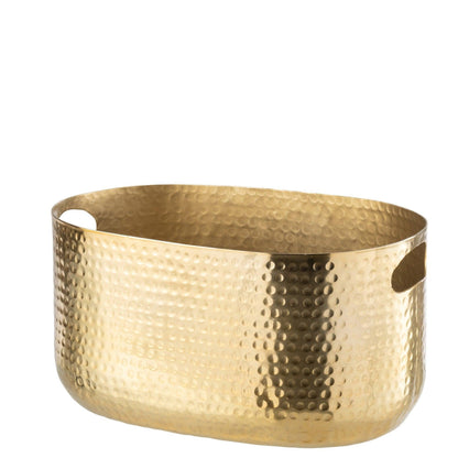 Emmer Champagne Motief Aluminium Goud - Ijsemmer - J-Line - livinglovely.nl