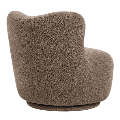 Detail van de beige Charm stof van de draaifauteuil Dean
