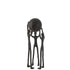 Figuur Persoon Kring Bal Aluminium Zwart - Beeld - J-Line - livinglovely.nl