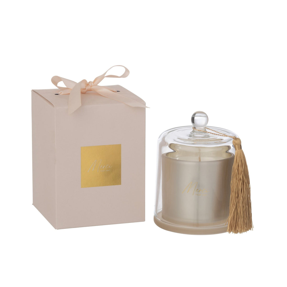 Geurkaars Bell Merci Beige Large 45H