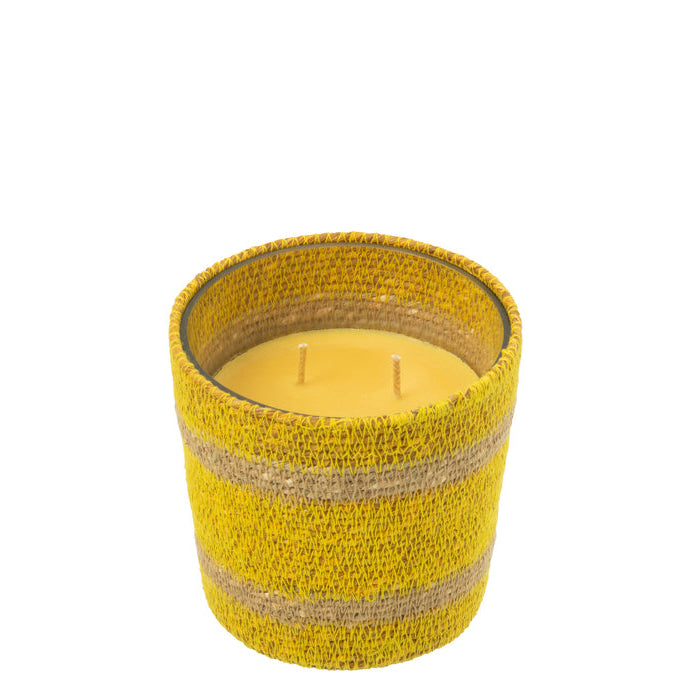 Geurkaars Mand Wax Geel Small - 45 Uur