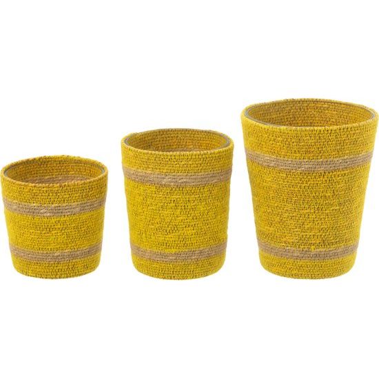 Geurkaars Mand Wax Geel Small - 45 Uur