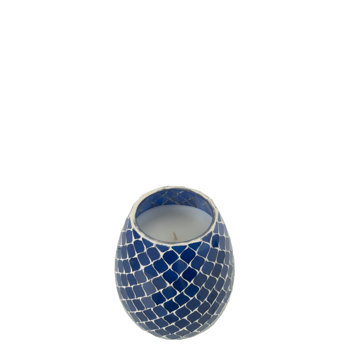Duftlys Mia Mosaik Blå Small-90u J-Line