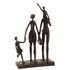 Gezin Op Stap Poly Donker Bruin - Beeld - J-Line - livinglovely.nl