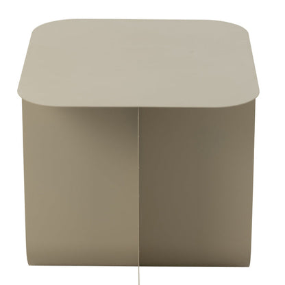 J-Line Bijzettafel Vierkant Metaal Beige