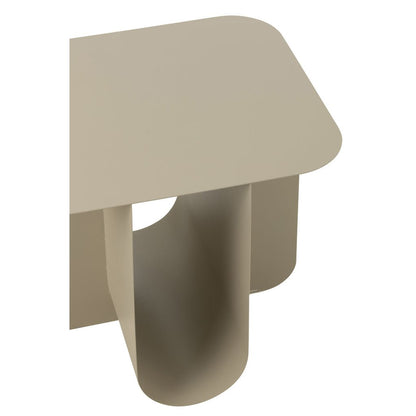 J-Line Bijzettafel Vierkant Metaal Beige