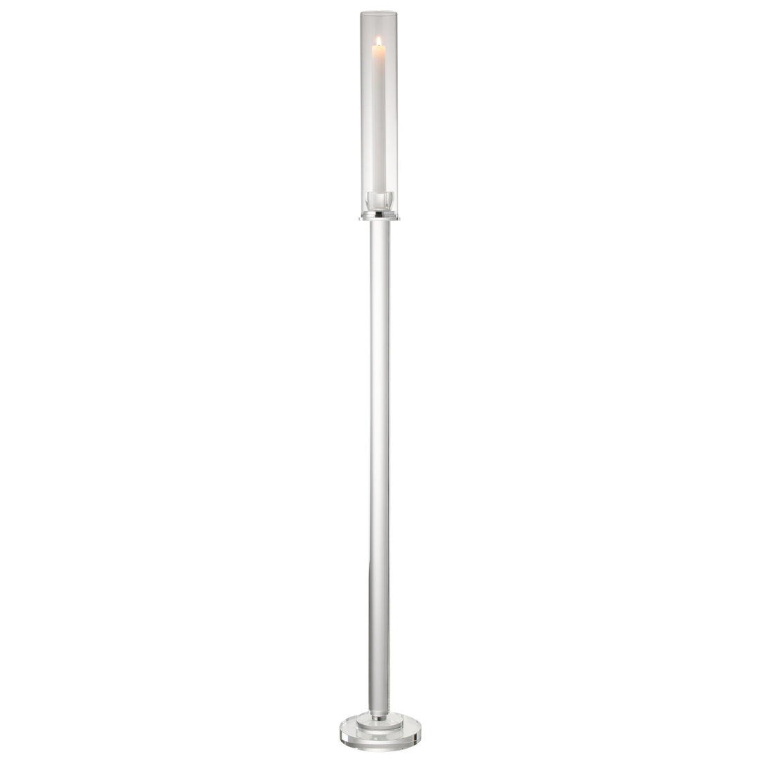 Lysestage Moira Glas Transparent Large Dia14xH120cm J-Line
