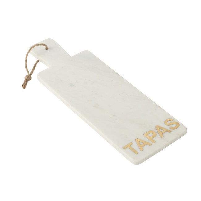 Kaasplank Rechthoekig Tapas Marmer Wit - Serveerplank - J-Line - livinglovely.nl
