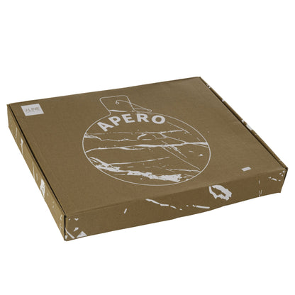 Rundt ostebræt Apero i hvid marmor