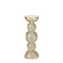 Kandelaar Glas Champagnekleurig Small Dia9,5xh26,5 J-Line - Kaarshouder - J-Line - livinglovely.nl