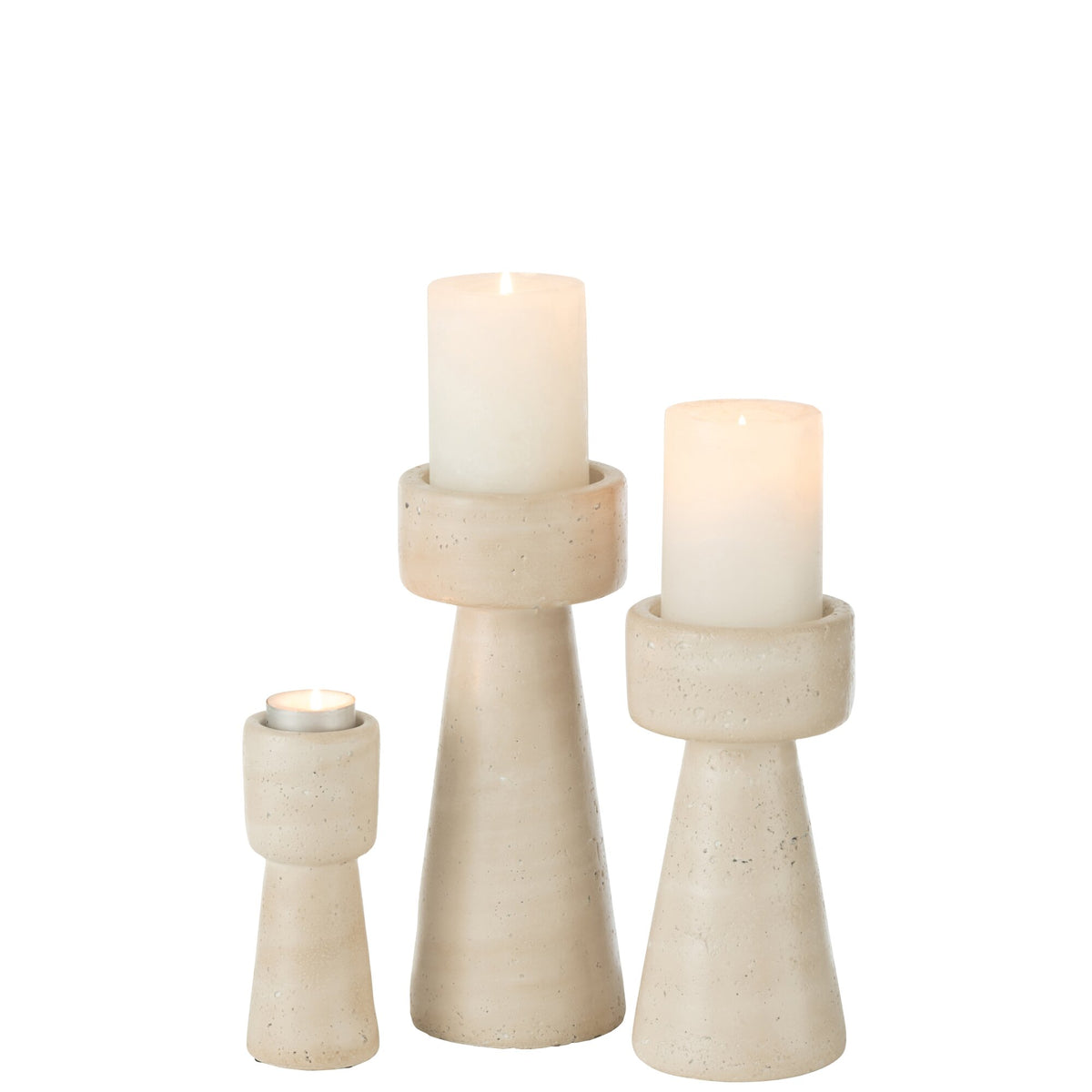 Lysestage Orlina Cement Creme Large J-Line