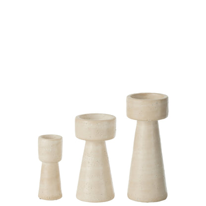 Lysestage Orlina Cement Creme Large J-Line