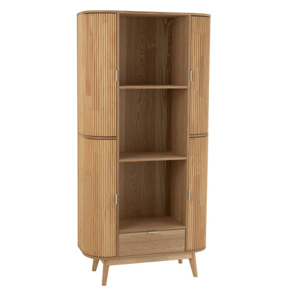 Kast Vakken Rond Mdf/Dennenhout Naturel J-Line