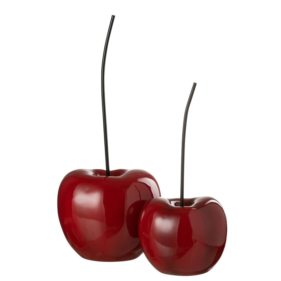 Kirsebær i resin, skinnende rød, lille, L20 cm × B17 cm × H42 cm J-Line