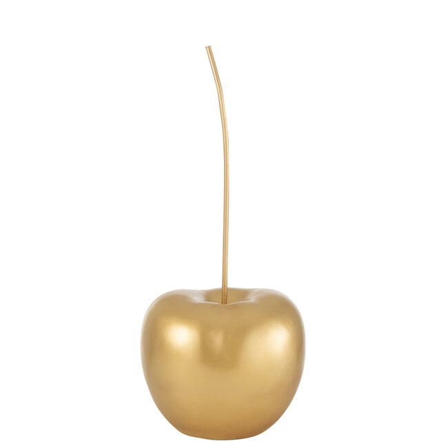 Kers Resine Goud Large 25.5x23x52.5cm - Beeld - J-Line - livinglovely.nl