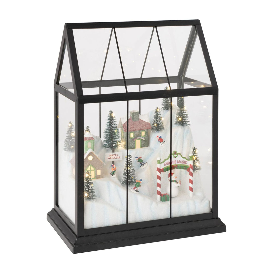 J-Line LED-glasjuleby, flerfarvet, mellemstor