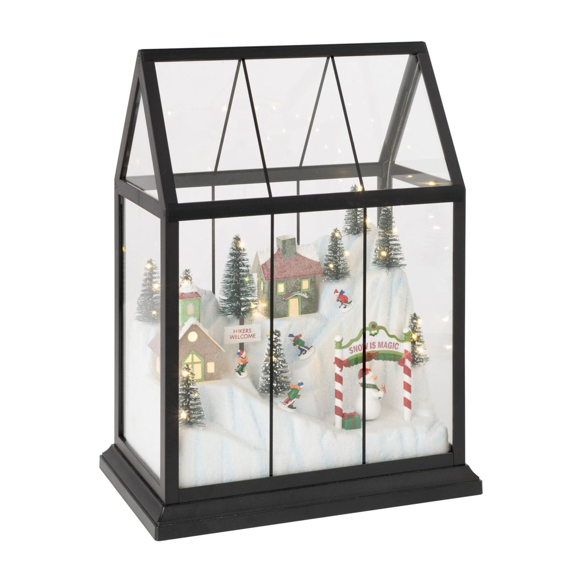 J-Line LED-glasjuleby, flerfarvet, mellemstor