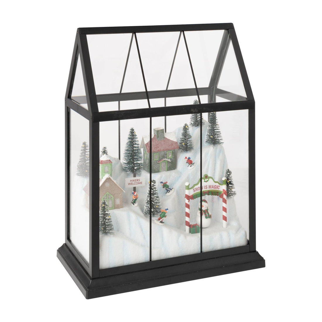 J-Line LED-glasjuleby, flerfarvet, mellemstor