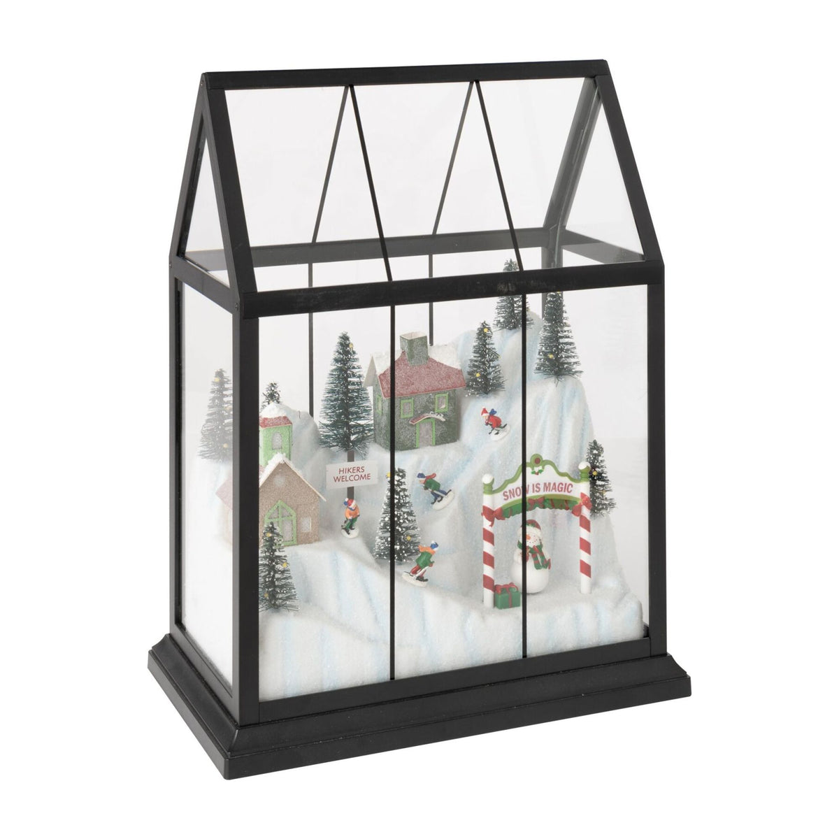 J-Line LED-glasjuleby, flerfarvet, mellemstor
