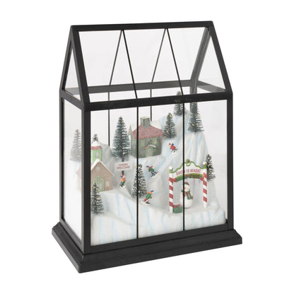 J-Line LED-glasjuleby, flerfarvet, mellemstor