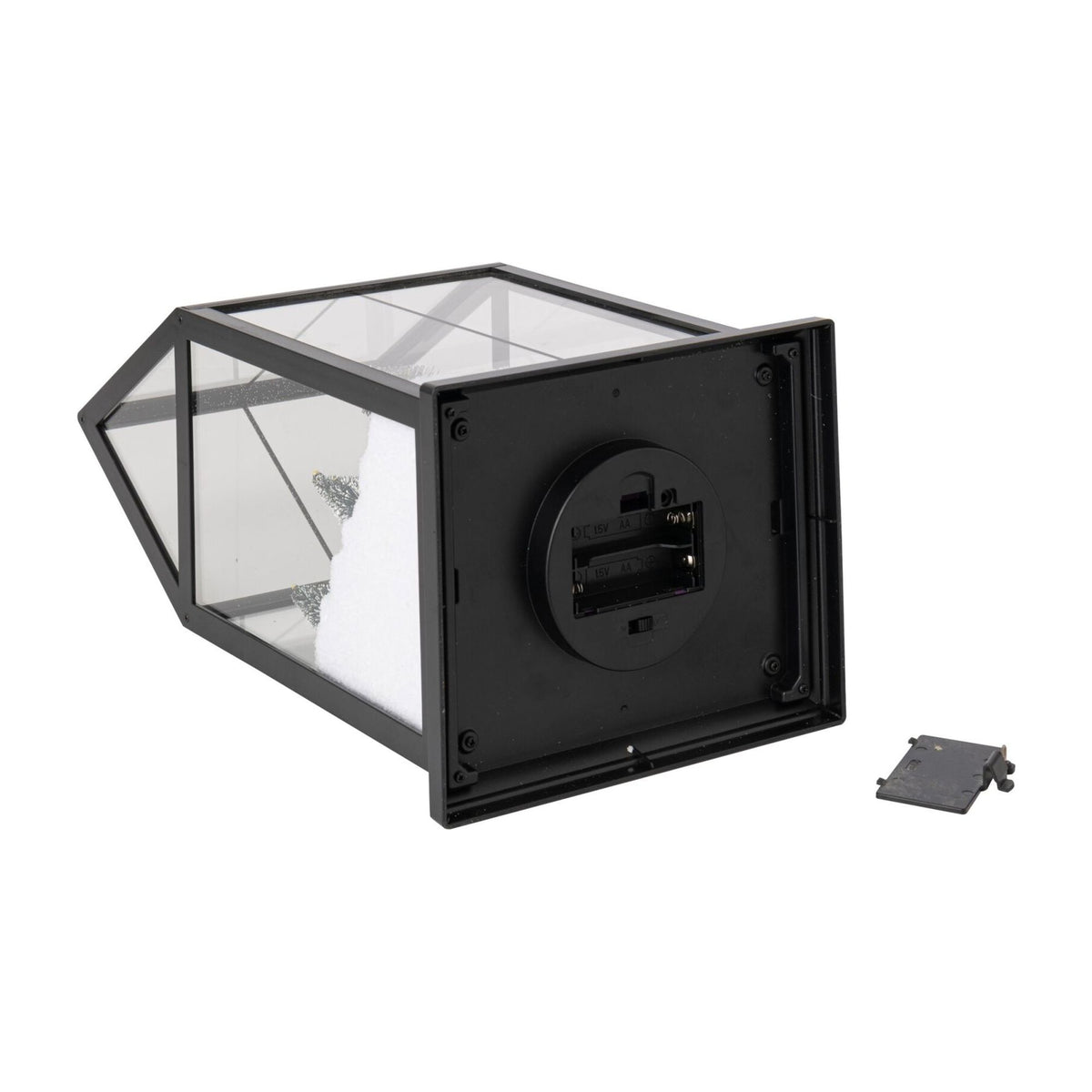 Juleby i glas med LED-lys, multifarvet, lille – J-Line