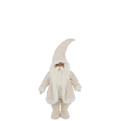 Julemand med briller, polyester, hvid, J-Line
